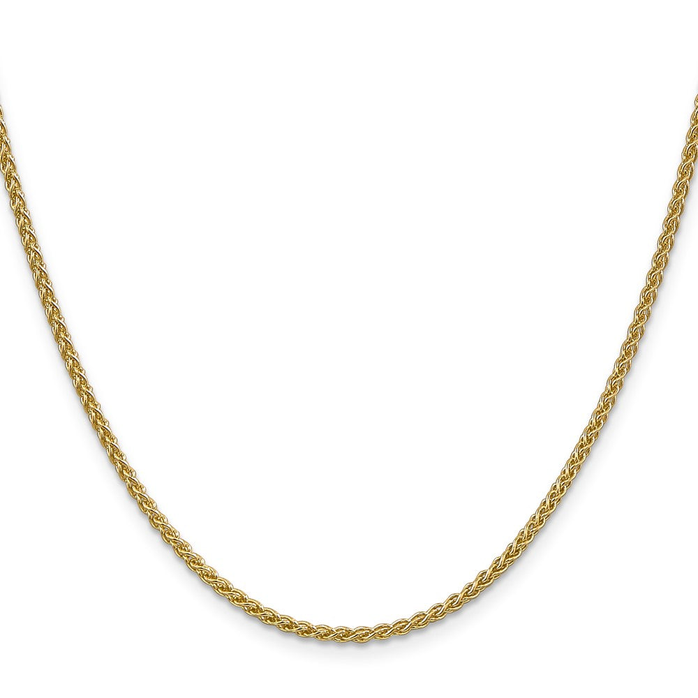3 Inch 14K Yellow Gold 2.1mm Spiga Chain Necklace