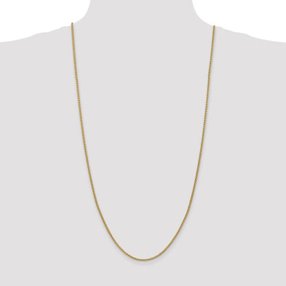 3 Inch 14K Yellow Gold 2.1mm Spiga Chain Necklace