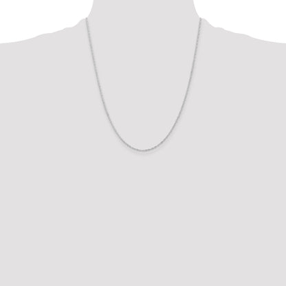10K White Gold 1mm Singapore Chain