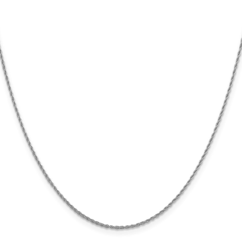 16 Inch 14K White Gold 1.3mm Loose Rope Chain Necklace