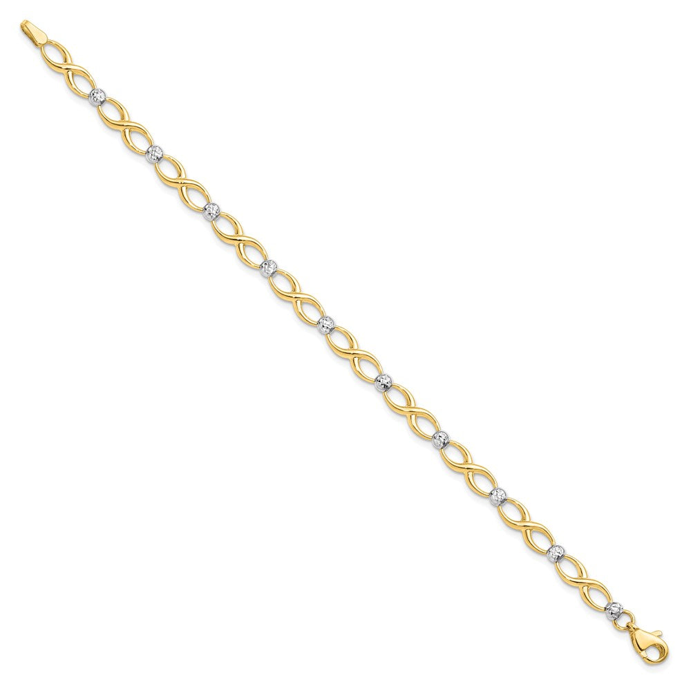 10K Two-Tone D/c Bracelet
