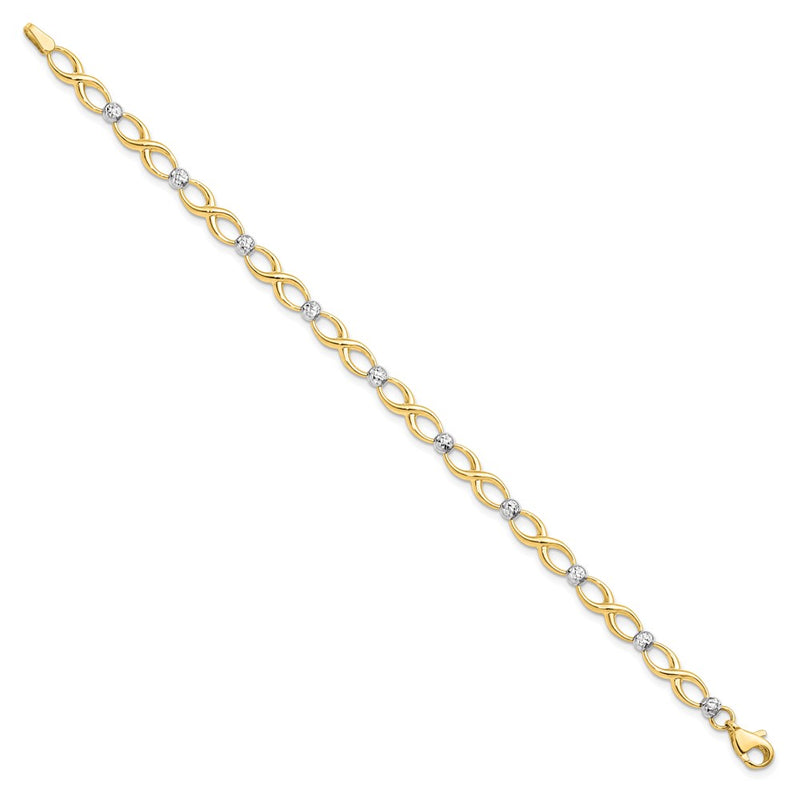 10K Two-Tone D/c Bracelet
