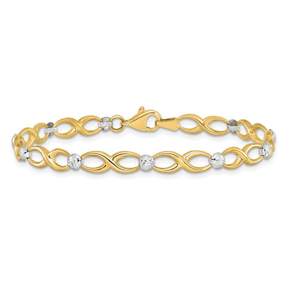 10K Two-Tone D/c Bracelet