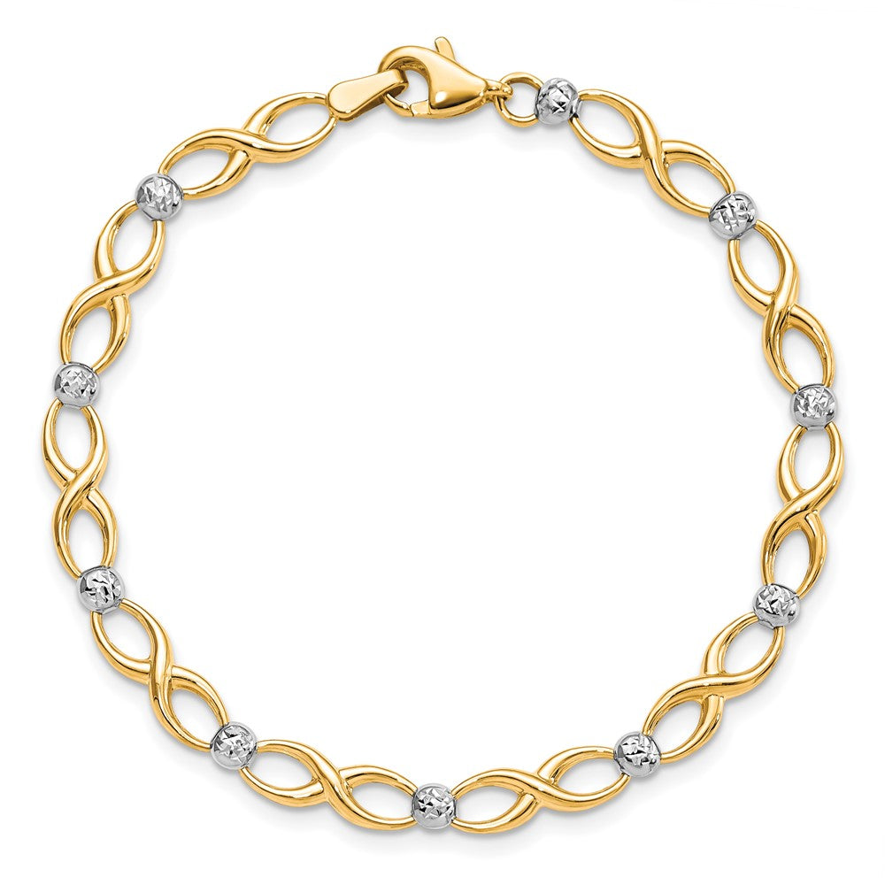 10K Two-Tone D/c Bracelet