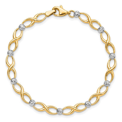 10K Two-Tone D/c Bracelet