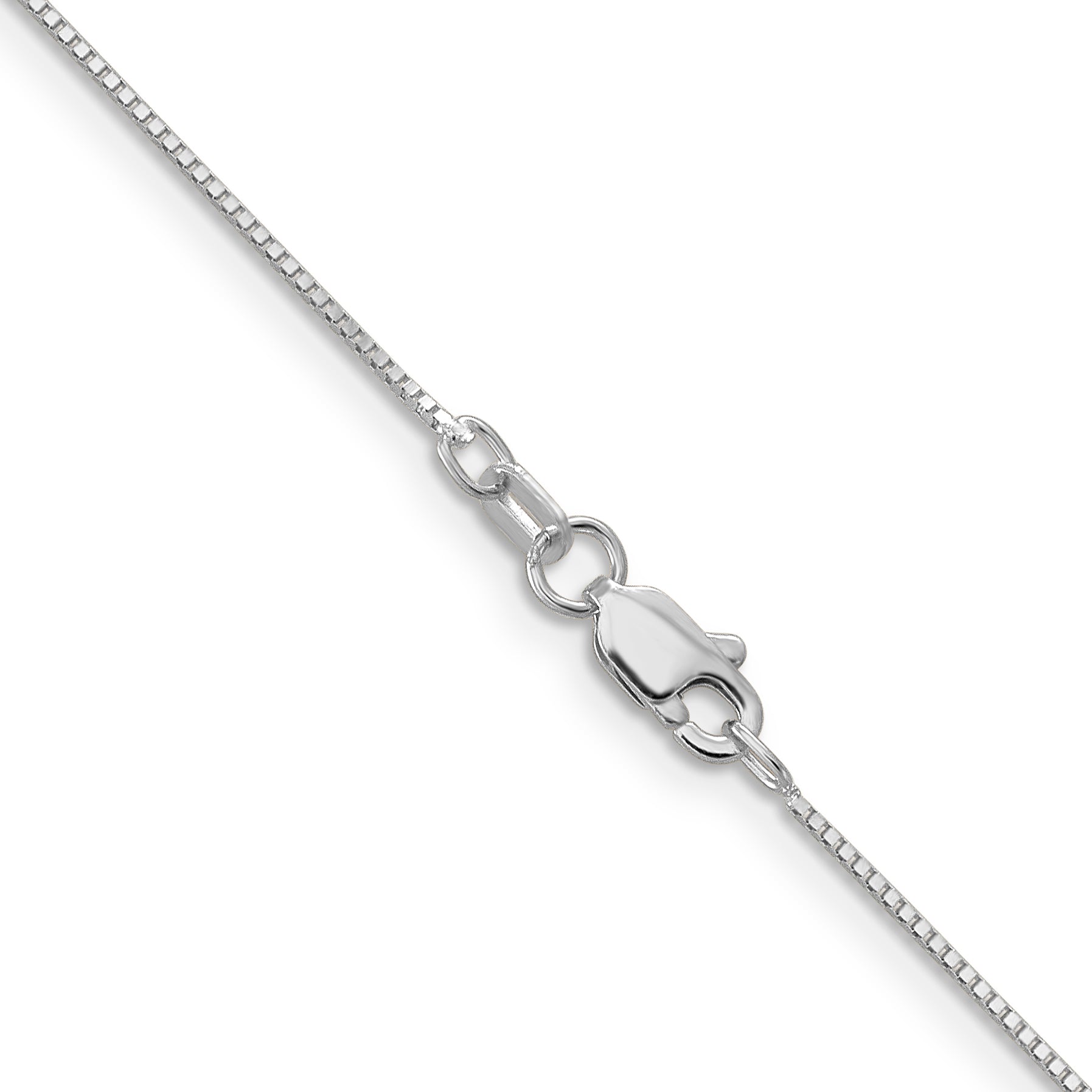16 Inch 10K White Gold .7mm Box Chain