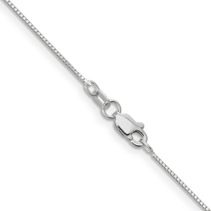 16 Inch 10K White Gold .7mm Box Chain