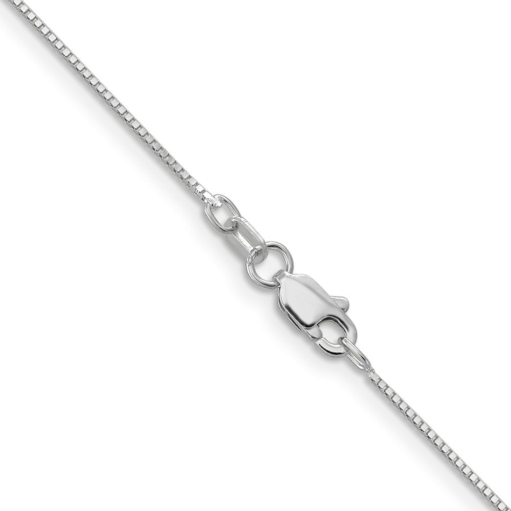 22 Inch 10K White Gold .7mm Box Chain Necklace
