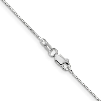 22 Inch 10K White Gold .7mm Box Chain Necklace