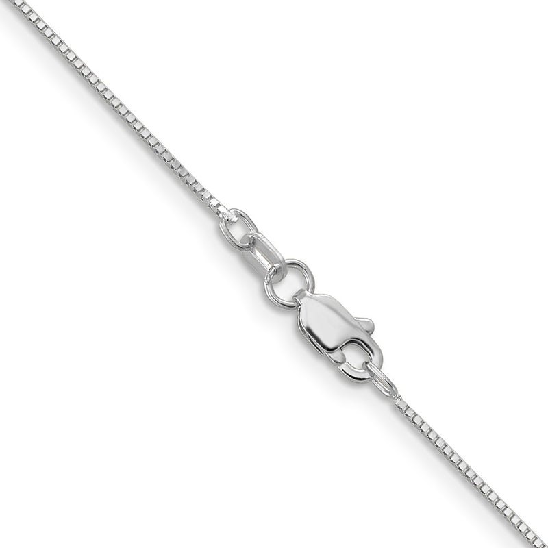 22 Inch 10K White Gold .7mm Box Chain Necklace