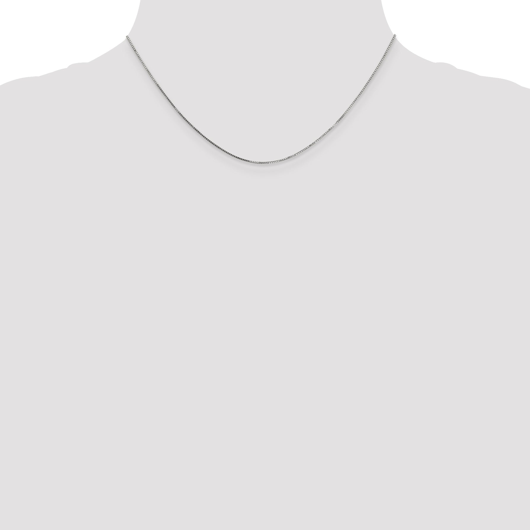 16 Inch 10K White Gold .7mm Box Chain