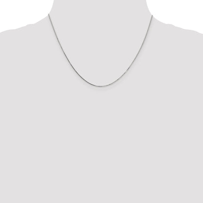18 Inch 10K White Gold .7mm Box Chain