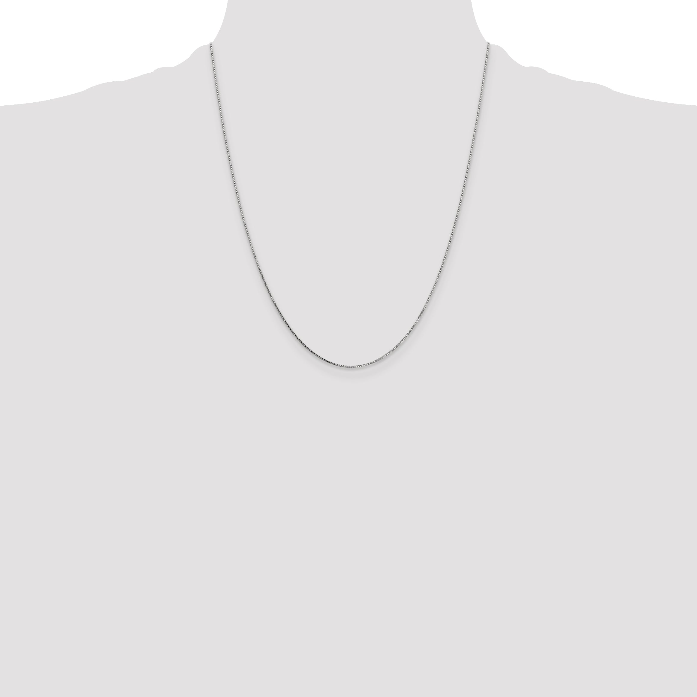 10K White Gold .7mm Box Chain