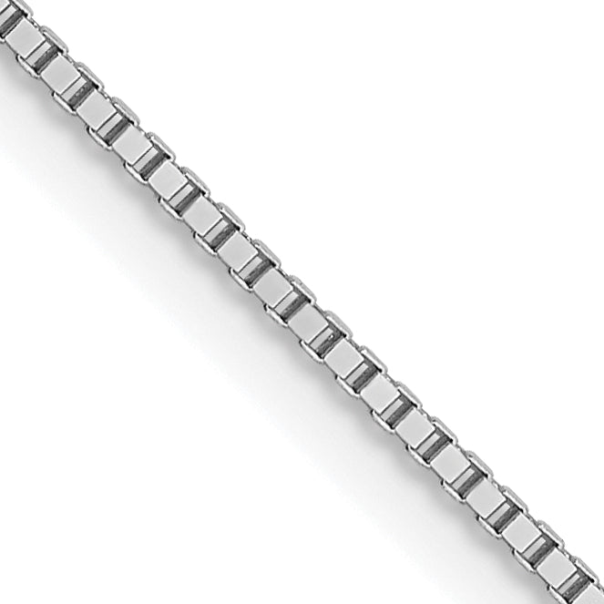 16 Inch 10K White Gold .7mm Box Chain