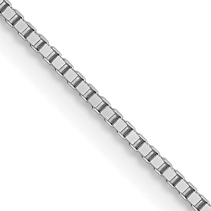 16 Inch 10K White Gold .7mm Box Chain