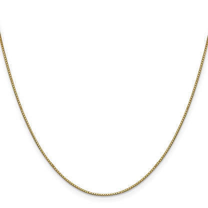 16 Inch 10K .8mm Box Chain Necklace