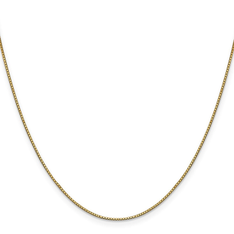 24 Inch 10K .8mm Box Chain Necklace
