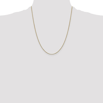 22 Inch 10K Yellow Gold .8mm Box Chain Necklace