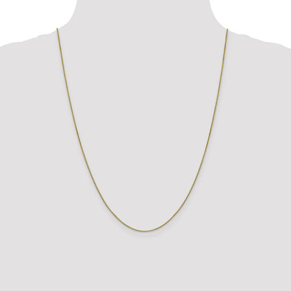 24 Inch 10K .8mm Box Chain Necklace