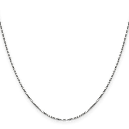 20 Inch 10K White Gold .8mm Box Chain
