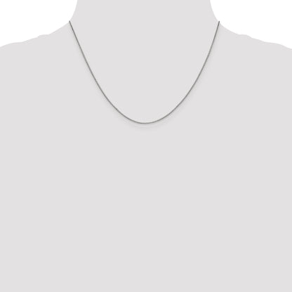 18 Inch 10K White Gold .8mm Box Chain
