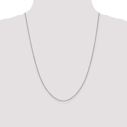 24 Inch 10K White Gold .8mm Box Chain