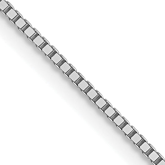 10K White Gold .8mm Box Chain