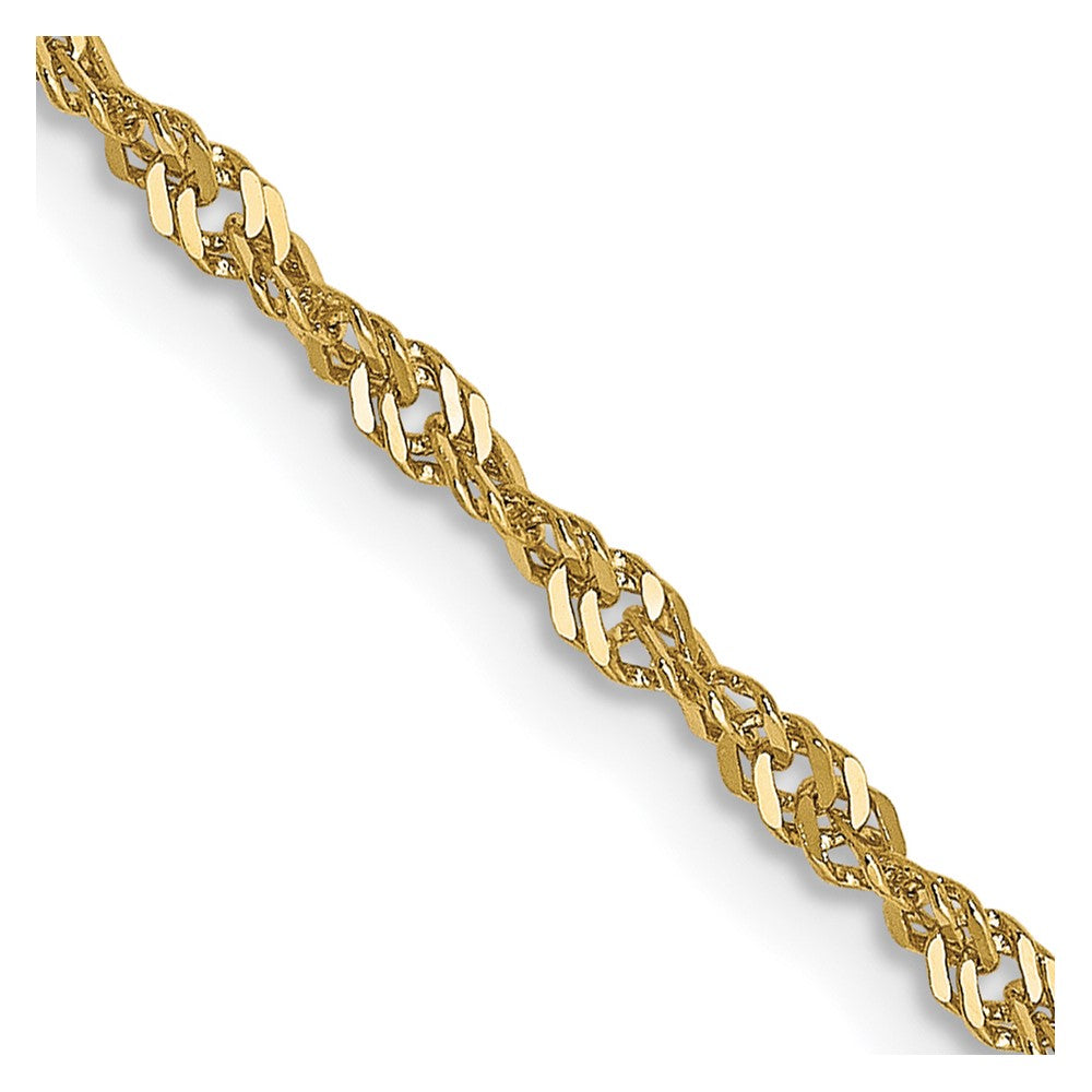 24 Inch 10K 1.7 mm Singapore Chain Necklace