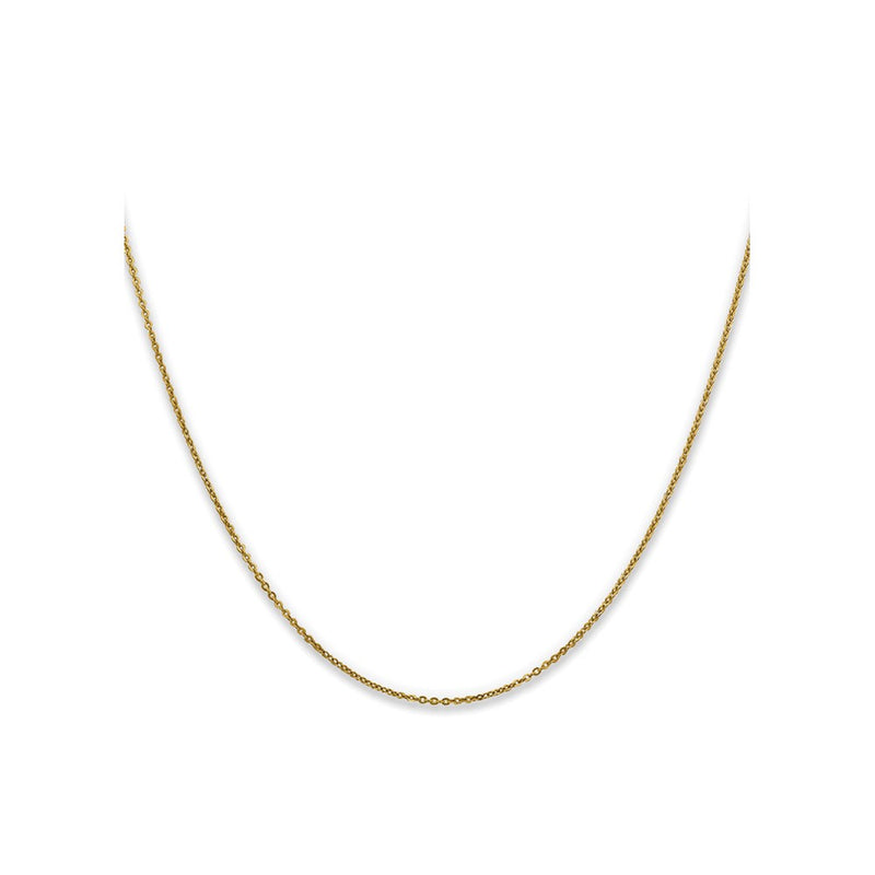 16 Inch 10K 1.1mm Flat Cable Chain Necklace