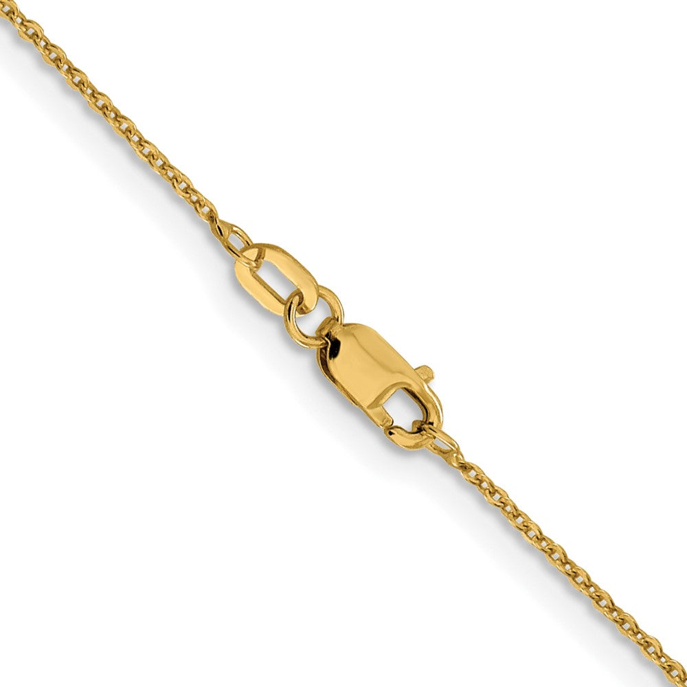 18 Inch 10K 1.1mm Flat Cable Chain Necklace