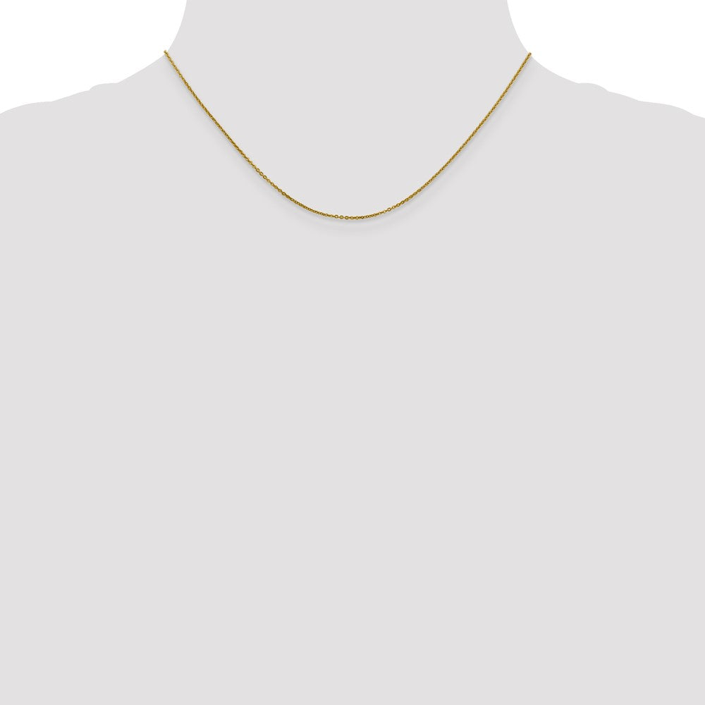 16 Inch 10K 1.1mm Flat Cable Chain Necklace