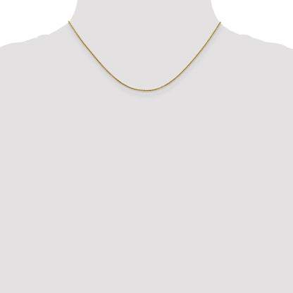 16 Inch 10K 1.1mm Flat Cable Chain Necklace