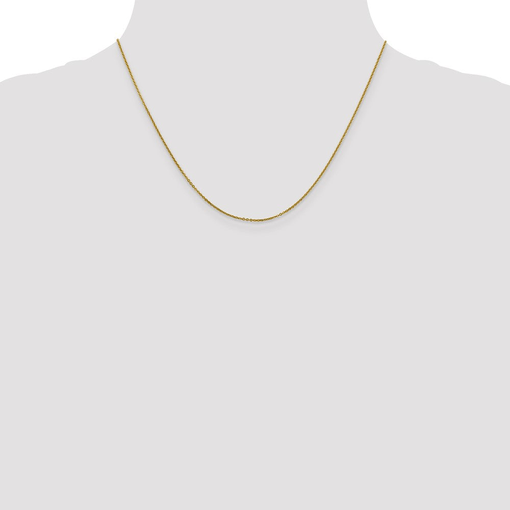 18 Inch 10K 1.1mm Flat Cable Chain Necklace