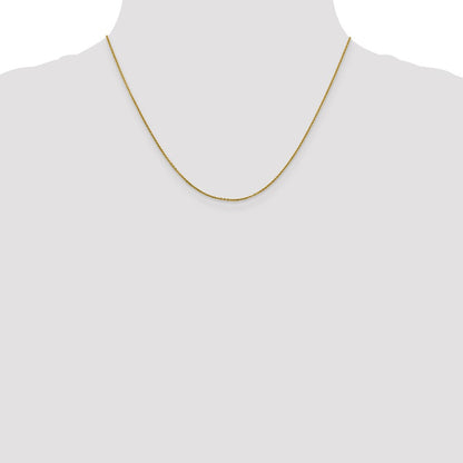 18 Inch 10K 1.1mm Flat Cable Chain Necklace