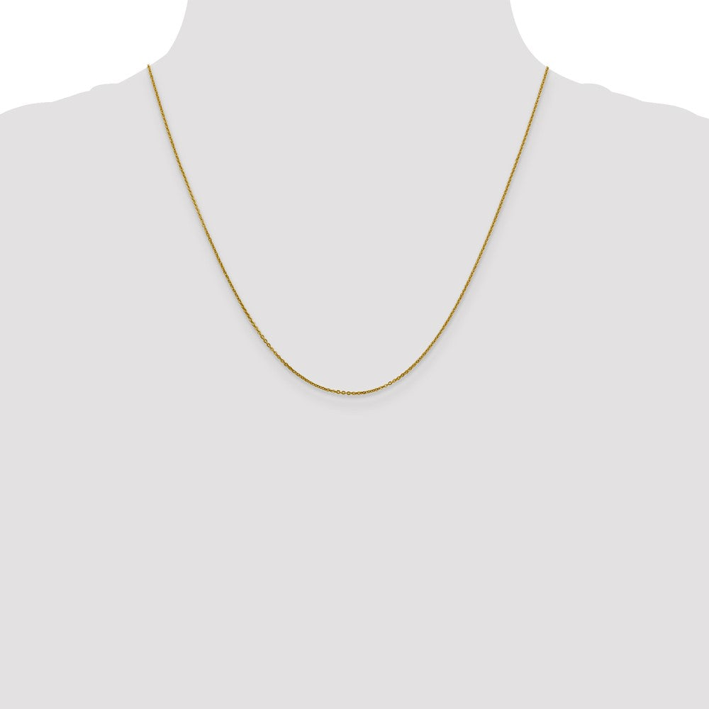 20 Inch 10K 1.1mm Flat Cable Chain Necklace