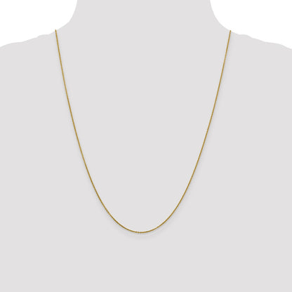 24 Inch 10K 1.1mm Flat Cable Chain Necklace