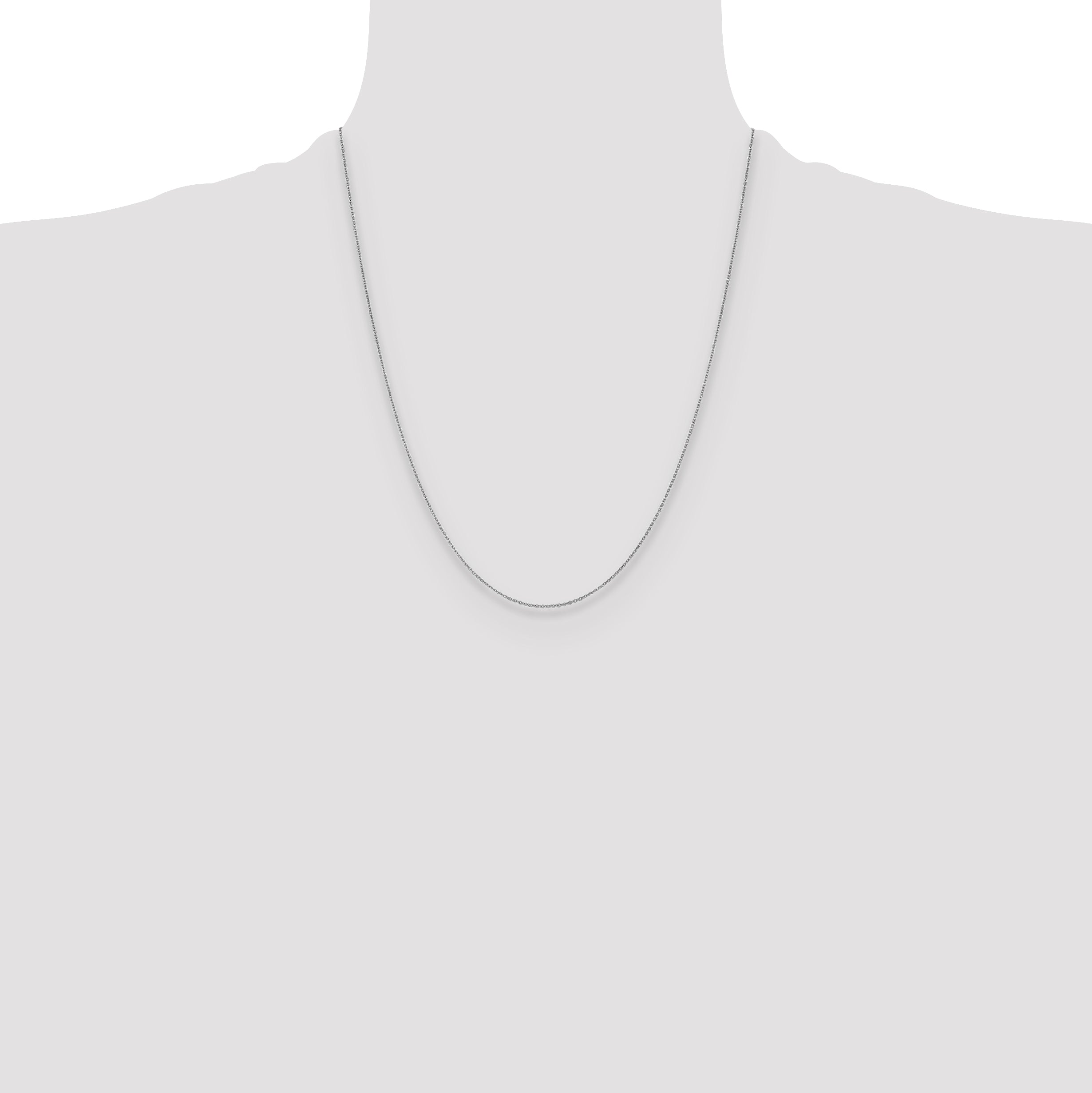 10K White Gold 1.1mm Flat Cable Chain