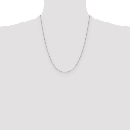 10K White Gold 1.1mm Flat Cable Chain