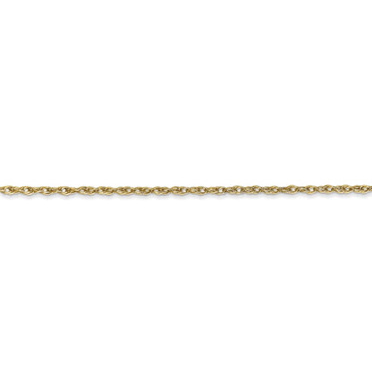 20 Inch 10K 1.5 mm Loose Rope Chain Necklace
