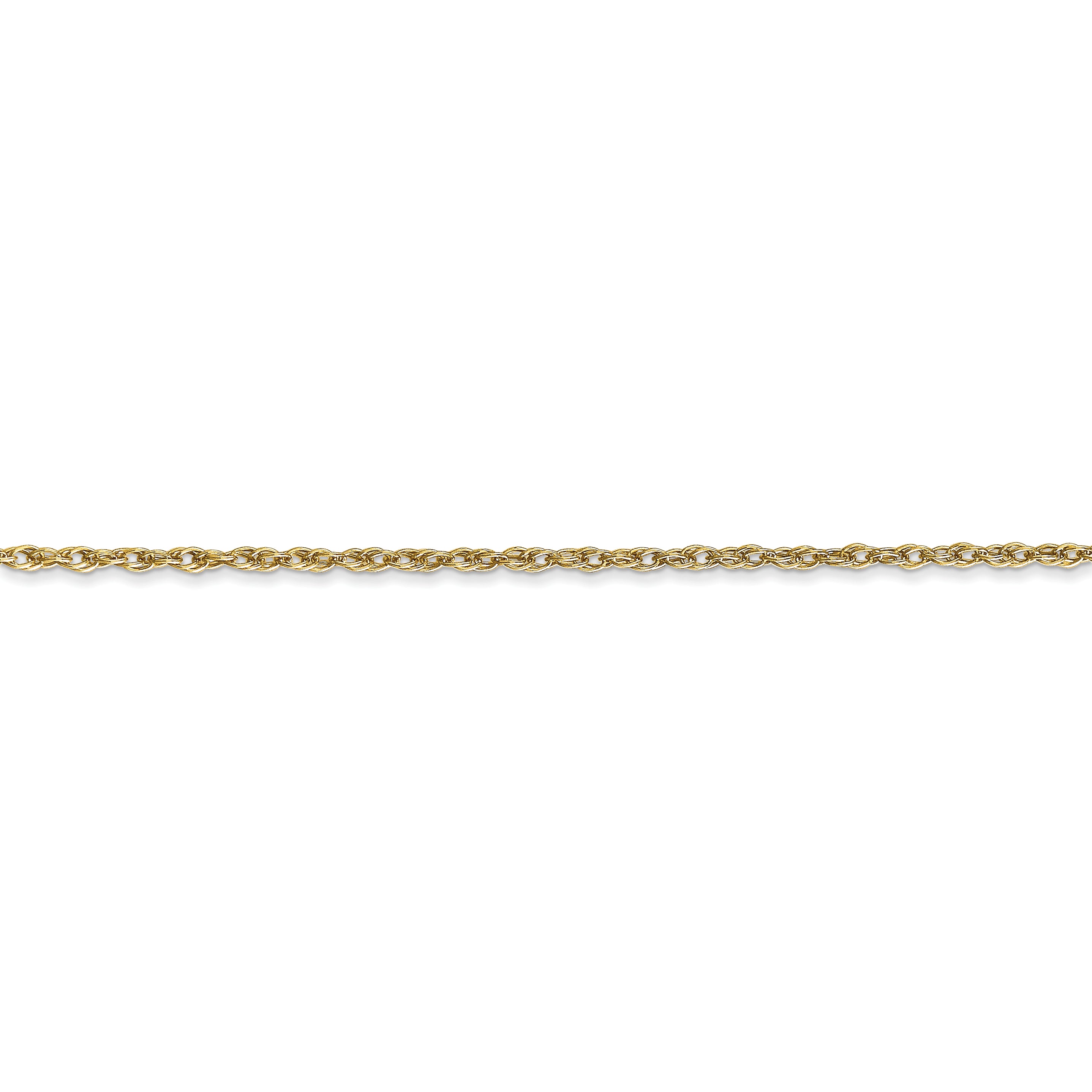 20 Inch 10K 1.5 mm Loose Rope Chain Necklace
