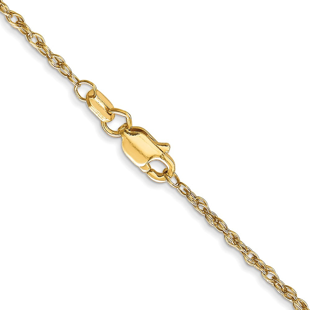 20 Inch 10K 1.5 mm Loose Rope Chain Necklace