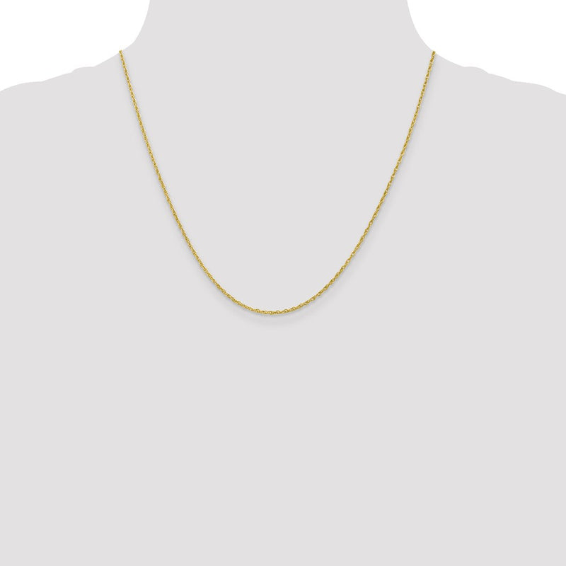 20 Inch 10K 1.5 mm Loose Rope Chain Necklace