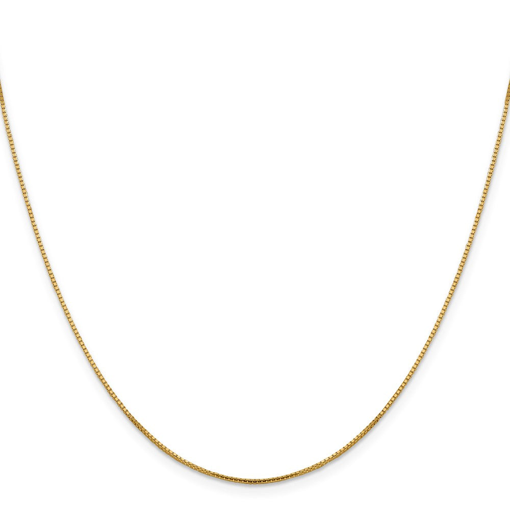 18 Inch 10K .95mm Sparkle Octagonal Box Chain Necklace