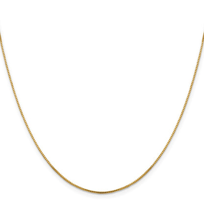 18 Inch 10K .95mm Sparkle Octagonal Box Chain Necklace