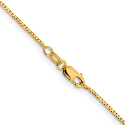 20 Inch 10K .95mm Sparkle Octagonal Box Chain Necklace