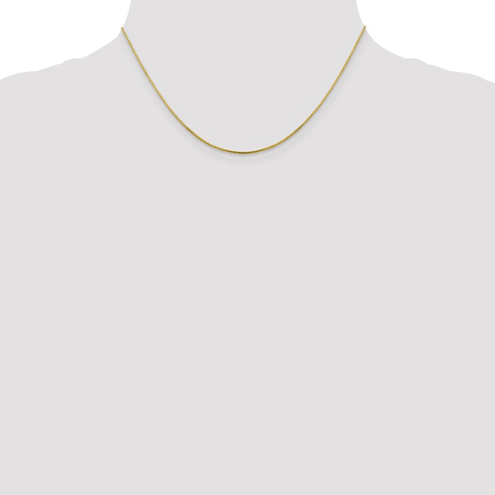 16 Inch 10K .95mm Sparkle Octagonal Box Chain Necklace