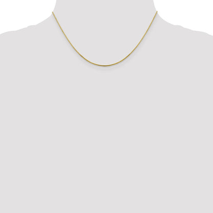 16 Inch 10K .95mm Sparkle Octagonal Box Chain Necklace