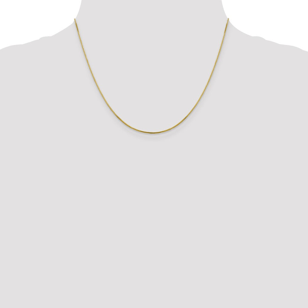 18 Inch 10K .95mm Sparkle Octagonal Box Chain Necklace