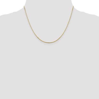 18 Inch 10K .95mm Sparkle Octagonal Box Chain Necklace