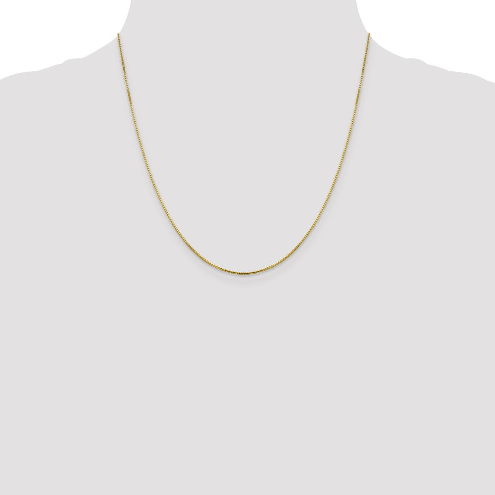 20 Inch 10K .95mm Sparkle Octagonal Box Chain Necklace